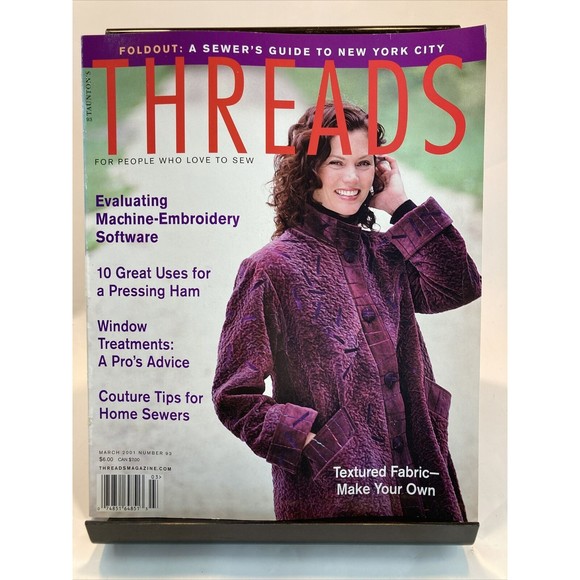 Taunton's Threads Magazine March 2001 #93 See Pics for Articles - Picture 1 of 3